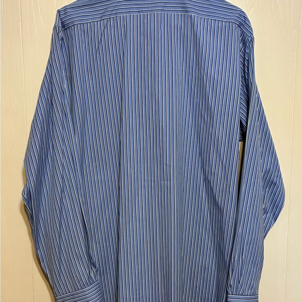Polo by Ralph Lauren Men's Estate Classic Blue Pinstripe Dress Shirt - Picture 2 of 14
